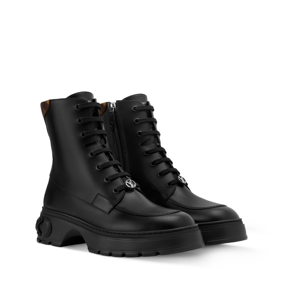 LOUIS VUITTON / ブーツ/M/BLK LV Squad Lace-up Ankle Boot - Shoes | LOUIS VUITTON